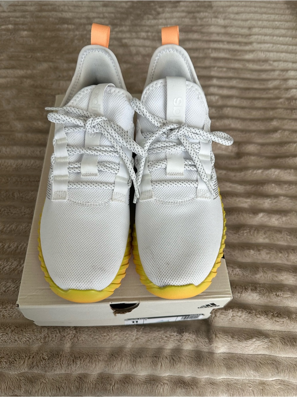 Womens size 11 Kaptir Flow Adidas Sneakers with Yellow Sole